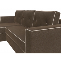 Угловой диван Принстон (рогожка коричневый) - Изображение 1